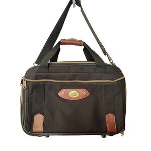 VTG 90s American Tourister Carry-On Travel Bag Black Strap Handle Expandable Y2K